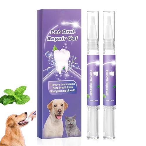 AHYXHY PetDentify, Lettucepets Dog Toothbrush, Lettucepets Toothbrush, Pet Oral Repair Gel, Lettucepets.Com Toothbrush, Pet Toothbrush Pen, Dog Teeth Cleaning Pen, Pet Breath Freshener Gel (2PCS) von AHYXHY