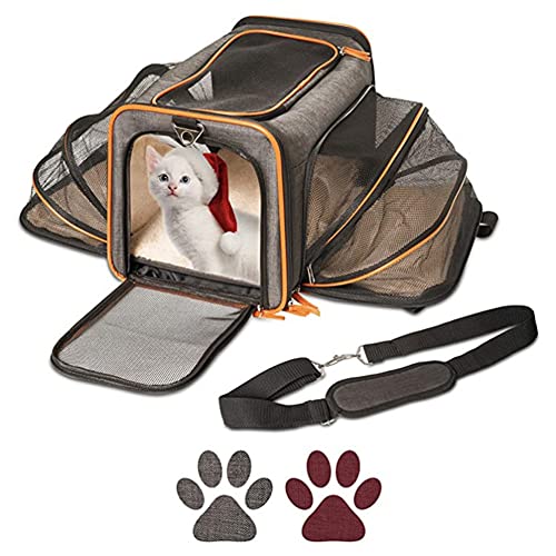 Tragetasche für Katze Hund Transporttasche Reisetasche für Auto Flug Black von AIBAB