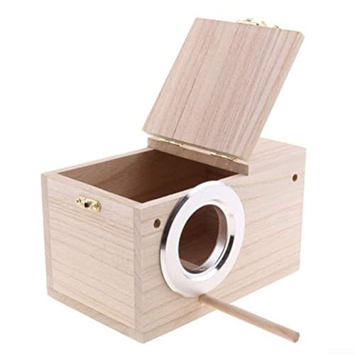 Sittich-Nistkasten für Wellensittiche, Nymphensittiche, Papageien, Paarungsbox, Holz, Vogelhaus für Käfig, Lovebirds Sittiche, Kakadu, große bis mittelgroße Vögel (12 x 12 x 19,5 cm) von AIDNTBEO