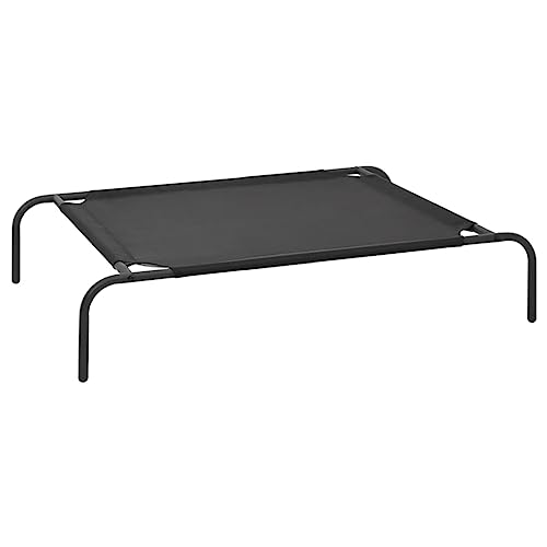 AIJUUKJP Animals & Pet Supplies Elevated Dog Bed Black S Textilene von AIJUUKJP