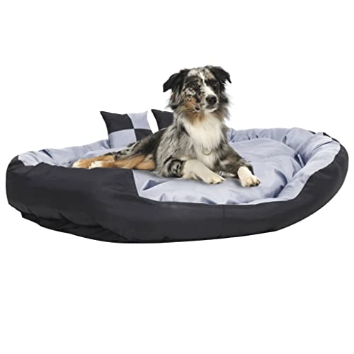 AIJUUKJP Animals & Pet Supplies Hundekissen, wendbar, waschbar, 150 x 120 x 25 cm, Grau und Schwarz von AIJUUKJP