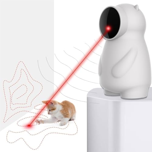 AILEDA Katzenspielzeug,Automatisches Laser Katze Spielzeug mit Zufälliger Trajektorie,Bewegungsaktiviertes Wiederaufladbares Automatisches Katzen Laser Spielzeug,für Katzen/Welpe/Hunde von AILEDA