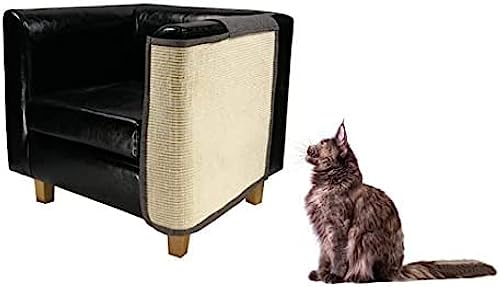 Natürliche Sisal-Kratzmatte Für Sofa, Katzenschutz, Anti-Kratz-Matte Für Katzen, Anti-Kratz-Matte Für Ecksofa, Schutz Zum Kratzen des Katzensofas,B Links,Friendly321 von AINIWANGOQ