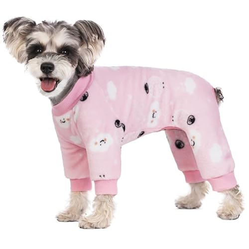 Hunde-Pyjama für kleine Hunde, Winter-Einteiler, warmer Samt-Welpenanzug, Hunde-Body, Winterkleidung für Chihuahua, Yorkie, Teetasse, Schnauzer, kaltes Wetter von AITOLI