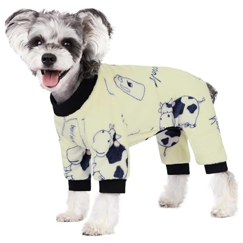 Hunde-Pyjama für kleine Hunde, Winter-Einteiler, warmer Samt-Welpenanzug, Hunde-Body, Winterkleidung für Chihuahua, Yorkie, Teetasse, Schnauzer, kaltes Wetter von AITOLI