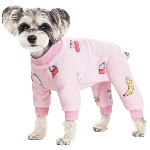 Hunde-Pyjama für kleine Hunde, Winter-Hunde-Einteiler, warmer Samt-Welpen-Overall, Hunde-Bodysuits, Mädchen Jungen Hund Winterkleidung für Chihuahua, Yorkie, Teetasse, Schnauzer, kaltes Wetter von AITOLI