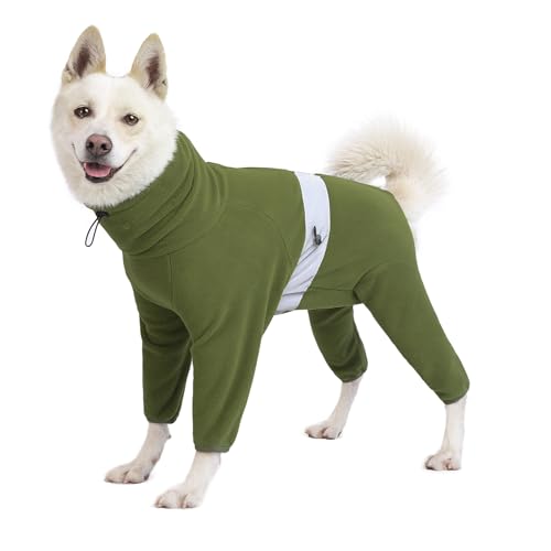 Hunde-Wintermantel für mittelgroße und große Hunde, warme Polarfleece-Hundejacke, Winter-Hundekleidung, Pullover, kaltes Wetter, Hunde-Overall, Einteiler, Hunde-Schneejacke, Hundebekleidung von AITOLI