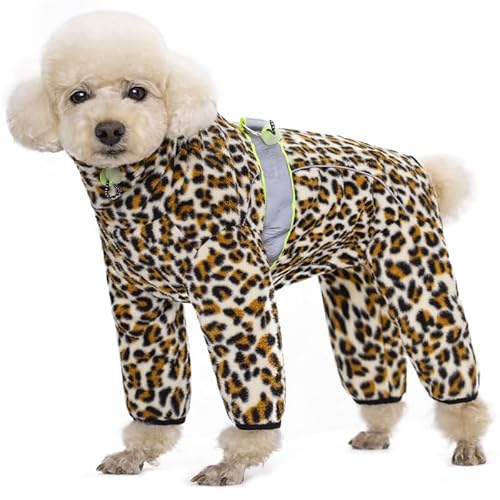 Hundemäntel für kleine Hunde, Polar-Fleece-Hunde-Pyjama-Body für kleine mittelgroße Hunde, Hunde-Winterjacke, Hundepullover, Hundeweste für kleine Hunde, vierbeinige warme Kleidung von AITOLI