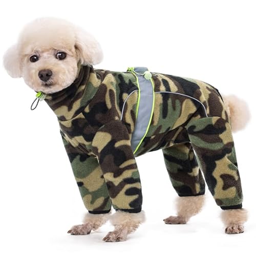 AITOLI Hundemantel für kleine Hunde, Polar-Fleece-Hunde-Pyjama, Body für kleine und mittelgroße Hunde, Winterjacke, Hundepullover, Hundeweste für kleine Hunde, warme Kleidung für kleine Hunde, warme von AITOLI