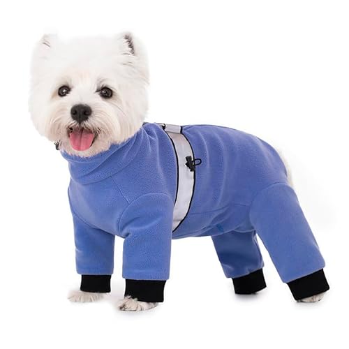 Hunde-Pyjama aus Polarfleece, für kleine bis mittelgroße Hunde, Winterjacke und Pullover für kleine Hunde, warme vierbeinige Kleidung von AITOLI