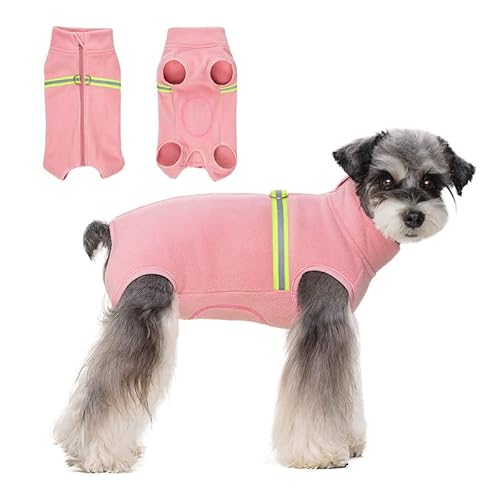 Warmer Hundemantel, Polarfleece-Hunde-Schlafanzug für kleine, mittelgroße Hunde, Katzen, Spazierengehen, Wandern, Reisen, Schlafen, kaltes Wetter, Welpenweste, Thermo-Hunde, Winter-Einteiler von AITOLI