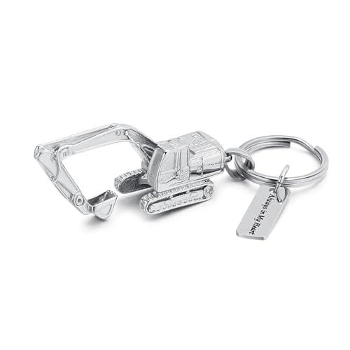 AIWENXI Bagger Urne Schlüsselanhänger für Asche für Männer Einäscherungs-Schmuck Urnen-Schlüsselanhänger für Haustiere Asche-Anhänger Schlüsselanhänger von AIWENXI