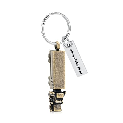 AIWENXI Einäscherungs-Schmuck 18 Wheeler Sattelzug LKW Urne Schlüsselanhänger für Asche für Frauen Männer Gedenkstätte menschliche Asche Anhänger für Haustier Hund Katze von AIWENXI