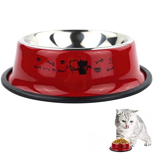 AIXING Hundenapf aus Metall - rutschfeste Katzennäpfe,18 cm/7,08 Zoll Haustiernapf für Futter oder Wasser Haustiernapf für Hunde, Welpen, Katzen und Kätzchen von AIXING