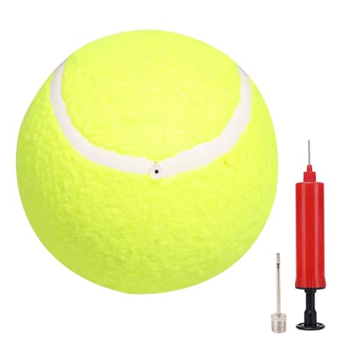 Hundetennisbälle,Riesentennisball für Hunde | Aufblasbarer, übergroßer Tennisball für Hunde | Interaktives Hundespielzeug, lustige Kinderspielbälle mit Pumpe und Nadel, Welpenballspielzeug für den Inn von AIYING