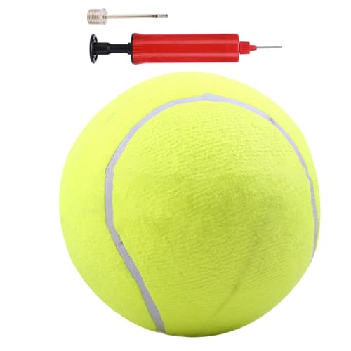 Riesen-Tennisball für Hunde,Großer Tennisball | Aufblasbarer, übergroßer Tennisball für Hunde | Welpenballspielzeug, lustiges Haustier-Kauspielzeug, interaktives Hundespielzeug mit Pumpe und Nadel für von AIYING