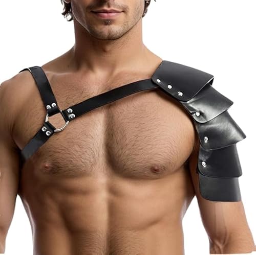 Harness Gürtel Kostüm für Herren, verstellbares Herren-Leder-Körpergeschirr, sexy Brust-/Schultergeschirr, Gürtel, Outfits für Partys, Nachtclub, Cosplay, Clubwear und Mode von AIYINIY