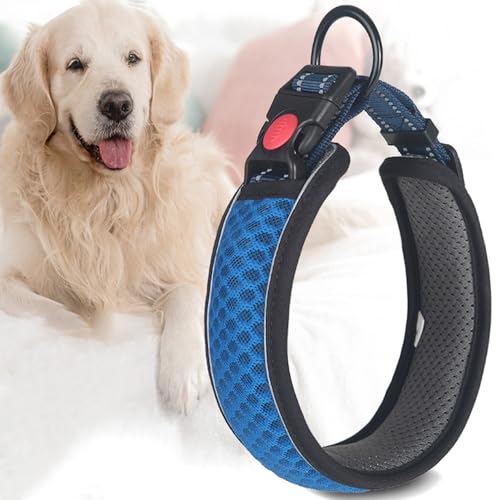 AKEISHE Sandwich-Hundehalsband aus Netzstoff, mit Schnalle, verstellbar, für kleine, mittelgroße und große Haustiere und Welpen, Zubehör (XS (Halsumfang 28,9 - 30,8 cm, Gewicht 2 - 6 kg)) von AKEISHE