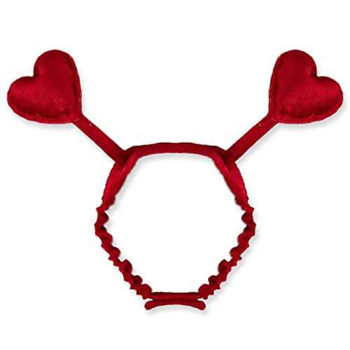 AKH® Valentinstag Haustier Stirnband | Einheitsgröße | Kostüm Haustier Herz Stirnband | Herz Head Boppers Valentinstag Outfit Haarschmuck für Hunde Katzen Haustiere von AKH