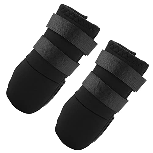 AKLOSIPY 2 Stück Hundestiefel mit I-Slip-Sohle für Hunde Unterschiedlicher Größe, Zwei Riemen, Welpenstiefel, Hundeschuhe Zum Laufen auf Jedem (L) von AKLOSIPY