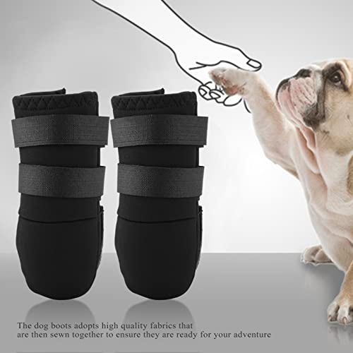 AKLOSIPY 2 Stück Hundestiefel mit I-Slip-Sohle für Hunde Unterschiedlicher Größe, Zwei Riemen, Welpenstiefel, Hundeschuhe Zum Laufen auf Jedem (XL) von AKLOSIPY