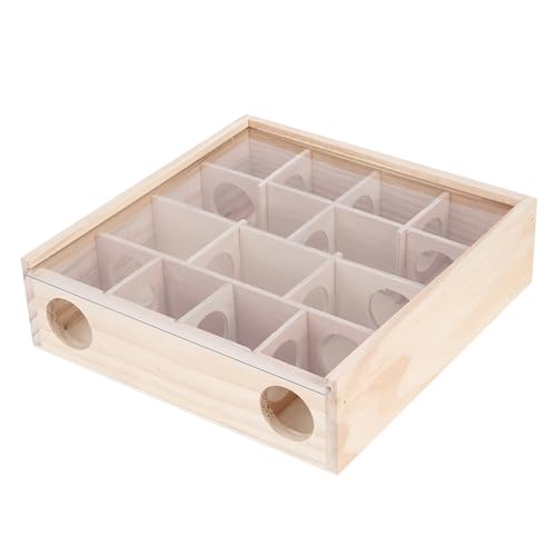 AKLOSIPY Holz-Hamster-Labyrinth mit Ylic-Glas. Interaktive Intelligente Haustierlage für und Andere Kleine Haustiere von AKLOSIPY