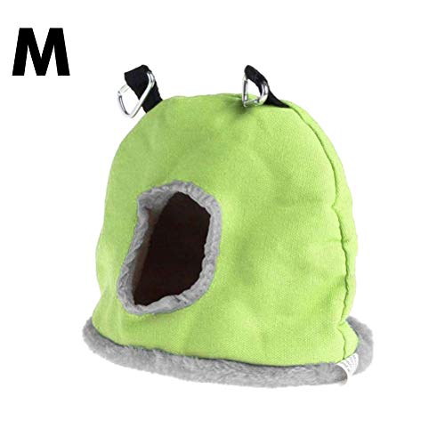 AKLOSIPY Warmer Vogel – Sm Bird P für den Winter, Weicher Schlafsack für Ziervögel, Gemütliches Bett für Sittiche, Finken und Sm Birds, Ideal für den Innen- und Außenbereich (Green) von AKLOSIPY