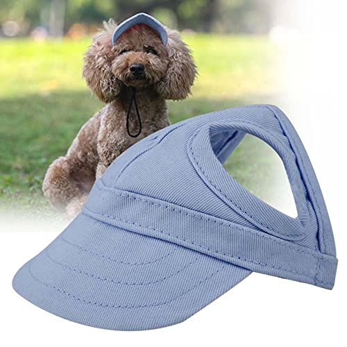 Haustier Hund Katze Basis Streifen Outdoor Sunbonnet Reise Sport Hut M Haustier Sunbonnet für den Sommer Haustier Basis Hut mit Riemen Hund Outdoor S Hut für Reisen Sport (S) von AKLOSIPY