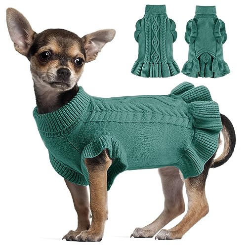 ALAGIRLS Hundebekleidung Hundekostüm Weihnachten Hund ALASW303-PeacockGreen-S von ALAGIRLS