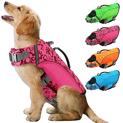 ALAGIRLS Hundebekleidung & Zubehör Rettungswesten für Kleine Mittel Große Hunde Schwimmweste Hund Klein ALADLJ004 Pink S von ALAGIRLS