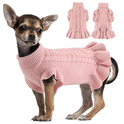 ALAGIRLS Pullover Hund Pullover für Katzen Katzenpullover für Katzen ALASW303-DustyRose-L von ALAGIRLS