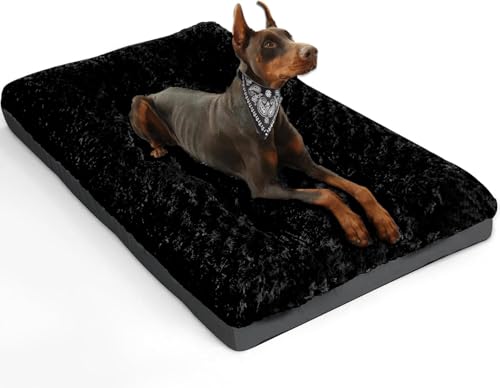 ALANMOND Hundebett Grosse Hunde, Hundekissen flauschig Hundematte mittelgroße Hunde, Waschbar Hundekorb wasserdicht rutschfeste, atmungsaktiv, Haustierbett Hundematratze Schwarz 122x76 cm ALANMOND Hundebett Grosse Hunde, Hundekissen flauschig Hundematte mittelgroße Hunde, Waschbar Hundekorb wasserdicht rutschfeste, atmungsaktiv, Haustierbett Hundematratze Schwarz 122x76 cm von ALANMOND