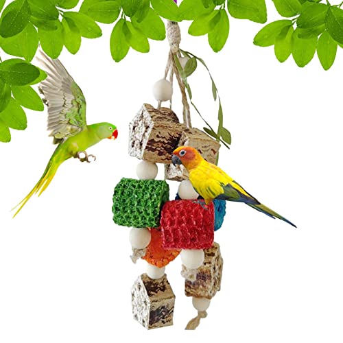 Vogel Papagei Schaukel Kauspielzeug, Papagei Futtersuche Shredder Spielzeug Shred Hangings Futtersuche Spielzeug – Großes Vogelspielzeug für Vögel Aras Spielzeug Kakadu Spielzeug Afrikanische von ALASSE