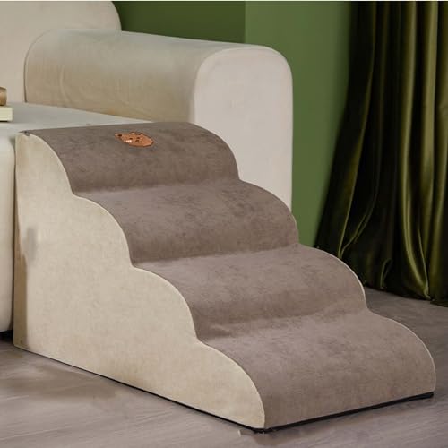 Haustiertreppe, Hundetreppe, Kletterleiter, abnehmbares und waschbares Hundebett für ältere Menschen, Sofa, Stufe Haustierbedarf (4) von ALEEIK