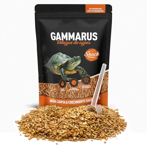 AF® - 750 ml Getrocknete Garnelen, 75 g Gammarus für Wasserschildkröten | Protein-Snack für Ihre Wasserschildkröte, wasserschildkröten Futter, Dried Shrimp von ALEJANDRO FUENTES