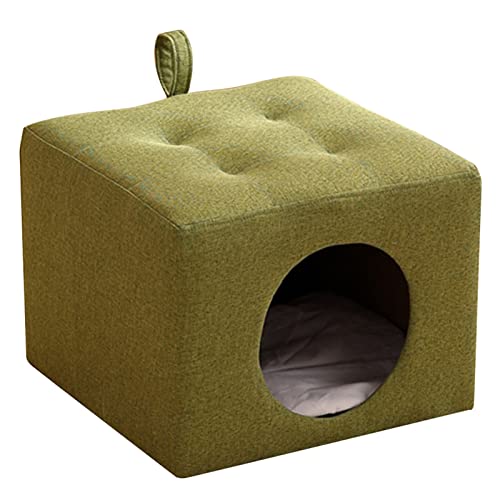 ALEjon Cat Cube Condo, tragbares Haustierhaus, Ottomane, Schlafzimmer, Spielzimmer, Kinderzimmer, kleines Hundebett, geeignet für Katzen mit einem Gewicht von weniger als 7,5 kg (Stil: Stil 1) von ALEjon