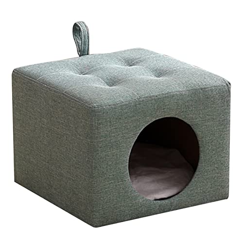 ALEjon Cat Cube Condo, tragbares Haustierhaus, Ottomane, Schlafzimmer, Spielzimmer, Kinderzimmer, kleines Hundebett, geeignet für Katzen mit einem Gewicht von weniger als 7,5 kg (Stil: Stil 3) von ALEjon