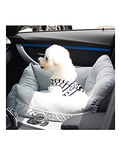 ALEjon Cozy Grey Hunde-Autositz für kleine und mittelgroße Hunde – Winter-Hängematte und Nest mit doppeltem Verwendungszweck und waschbarer Unterlage (Größe: M) von ALEjon