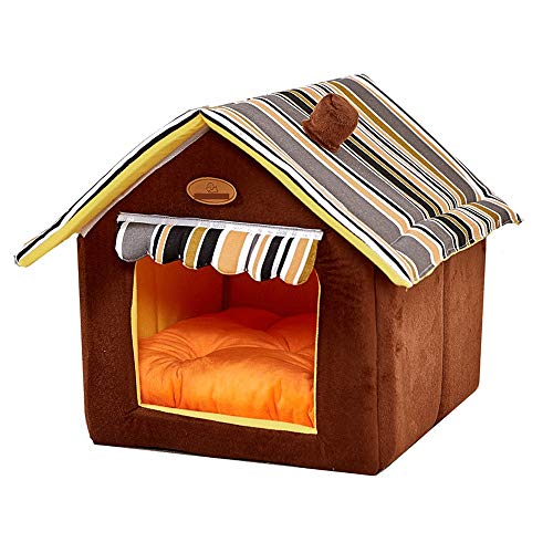 ALEjon Cozy Retreat: Tragbares Haustierhaus für den Innenbereich mit abnehmbarem Bezug und Matte für kleine bis mittelgroße Hunde, Katzen und Welpen (Größe: 35 cm) von ALEjon