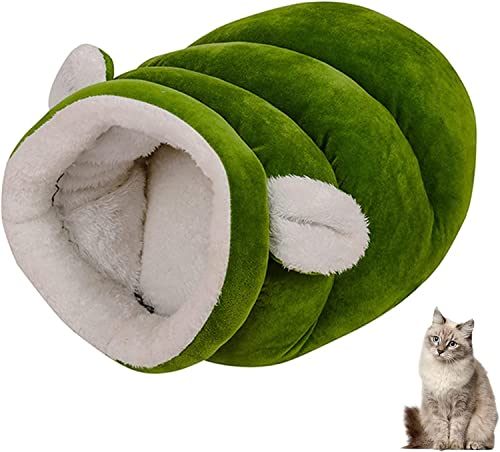 ALEjon Flauschiges, bequemes, Flauschiges Kuschel-Katzenbett, Schlafsack, wärmende Schlafzone für Haustiere, gemütliches Bett, Katzenbau mit Ohrenhöhle, großes waschbares Nest für Welpen, waschbar von ALEjon