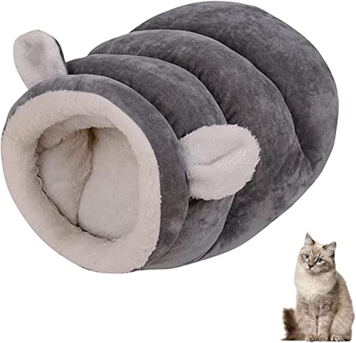 ALEjon Flauschiges, bequemes, Flauschiges Kuschel-Katzenbett, Schlafsack, wärmende Schlafzone für Haustiere, gemütliches Bett, Katzenbau mit Ohrenhöhle, großes waschbares Nest für Welpen, waschbar von ALEjon