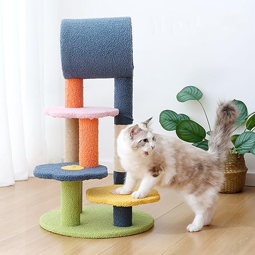 The Kitty Haven: EIN multifunktionaler Kratzbaum mit Kratzbaum und gemütlichem Zuhause, der eine unwiderstehliche Spielzone für Ihren Katzenfreund schafft von ALEjon