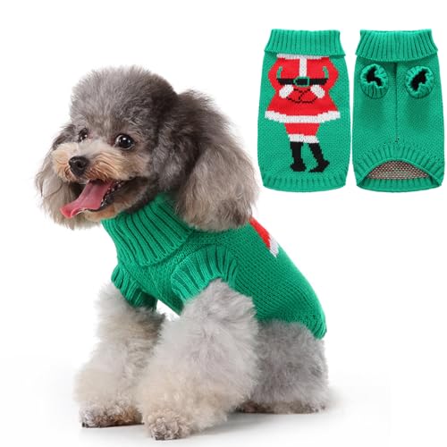 ALI2 Weihnachten Hund Pullover Hund Xmas Pullover, Gestrickte Hund Katze Winterkleidung für Kleine Mittlere Hunde, Hund Weihnachtskleidung für Kleine Mittlere Chihuahua Französische Bulldogge Dackel von ALI2