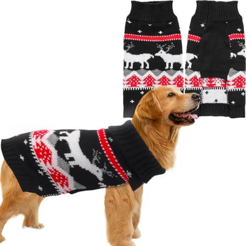 ALI2 Weihnachten Hund Pullover Hund Xmas Pullover, Gestrickte Hund Katze Winterkleidung für Kleine Mittlere Hunde, Hund Weihnachtskleidung für Kleine Mittlere Chihuahua Französische Bulldogge Dackel von ALI2