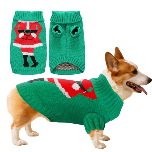 ALI2 Weihnachten Hund Pullover Hund Xmas Pullover, Gestrickte Hund Katze Winterkleidung für Kleine Mittlere Hunde, Hund Weihnachtskleidung für Kleine Mittlere Chihuahua Französische Bulldogge Dackel von ALI2