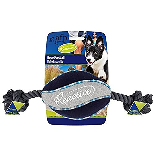 AFP AFPH03967 Hundespielzeug Reactive Rope Football, blau von ALL FOR PAWS