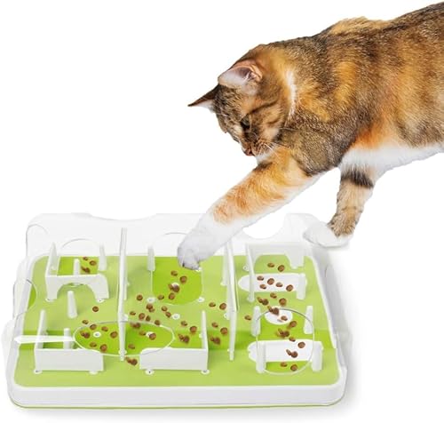 AFP Cat Treat Dispenser Puzzle Toy & Slow Feeder for Kitty IQ Training & Mental Stimulation, Kitty Enrichment Toys for Indoor Cats von ALL FOR PAWS