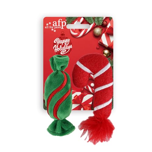 ALL FOR PAWS 8913-Xmas Candy Cane Katzenminze Spielzeug von ALL FOR PAWS