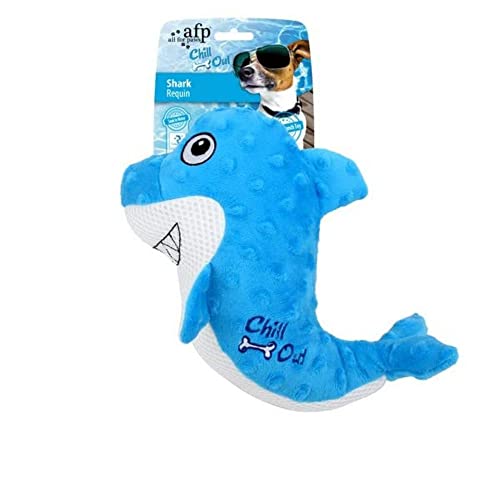 ALL FOR PAWS Chill Out Sommer Hundespielzeug Kühlspielzeug Outdoor Play Plüschtier Hai Blau von ALL FOR PAWS