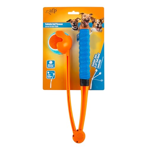 ALL FOR PAWS Hundeballwerfer, faltbarer Tennisballwerfer, Apportierballwerfer mit bequemem Griff, 6,3 cm Ball im Lieferumfang enthalten ALL FOR PAWS Hundeballwerfer, faltbarer Tennisballwerfer, Apportierballwerfer mit bequemem Griff, 6,3 cm Ball im Lieferumfang enthalten von ALL FOR PAWS